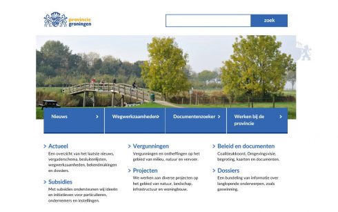 Nieuwe Website Provincie Groningen