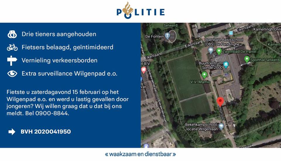 Drie tieners aangehouden voor openlijke geweldpleging Wilgenpad #groningen:.