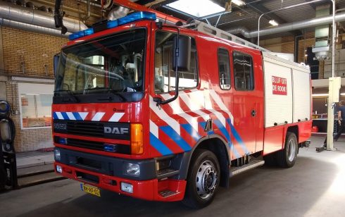Geparkeerde fiets in Ten Boer in de brand
