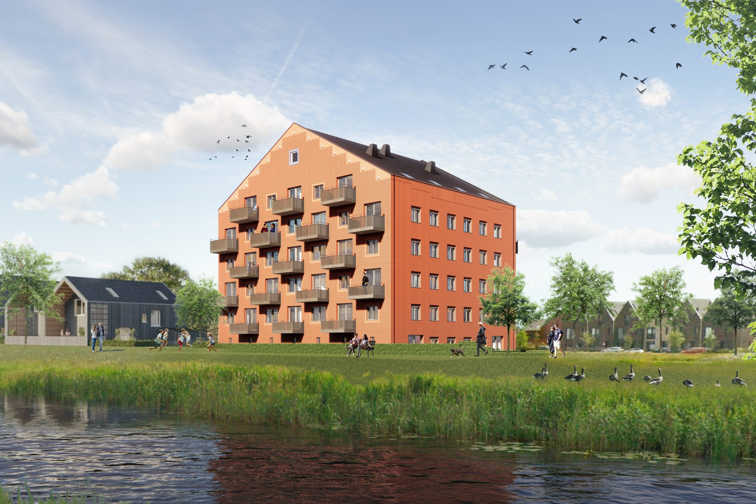 Dit nieuwe gebouw met sociale huurappartementen moet half 2027 in Meerstad staan