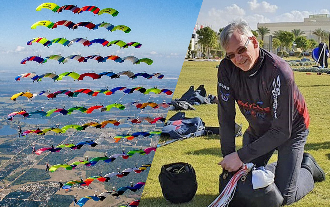 Henk uit Stad springt mee met wereldrecordpoging parachutespringen in Florida