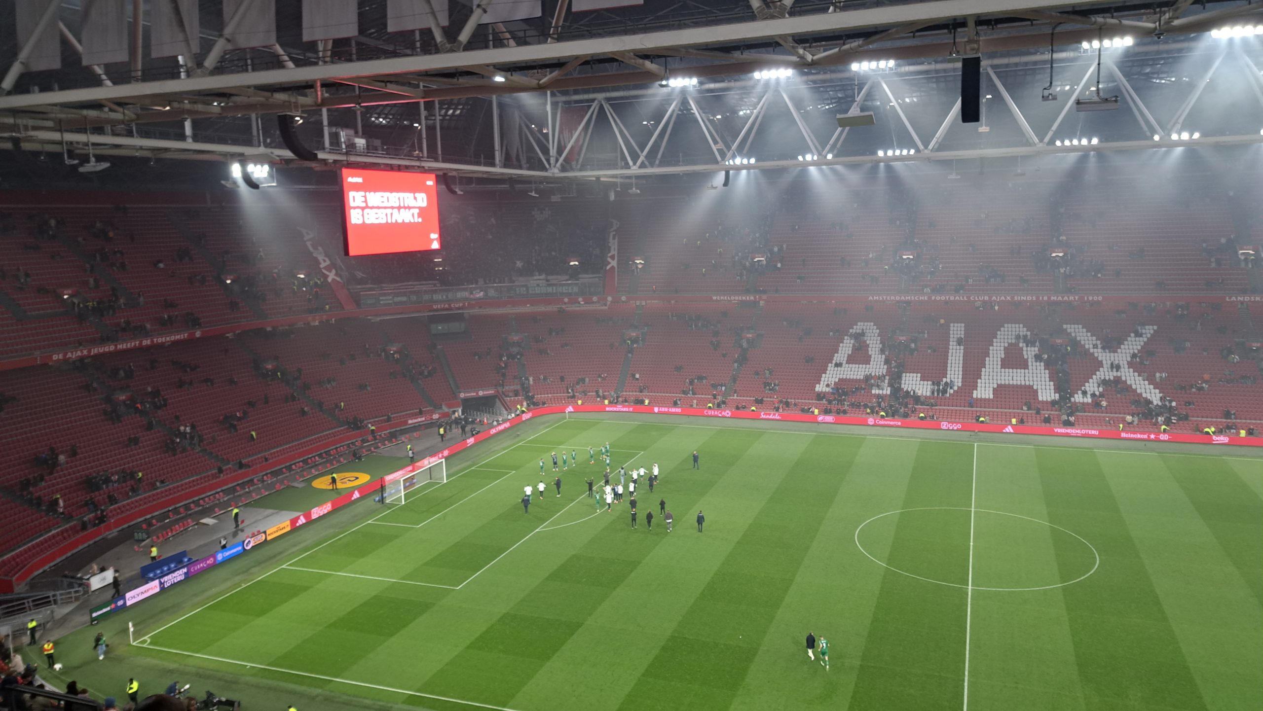 FC Groningen voor vijf minuten voetbal naar Amsterdam: wedstrijd tegen Ajax gestaakt