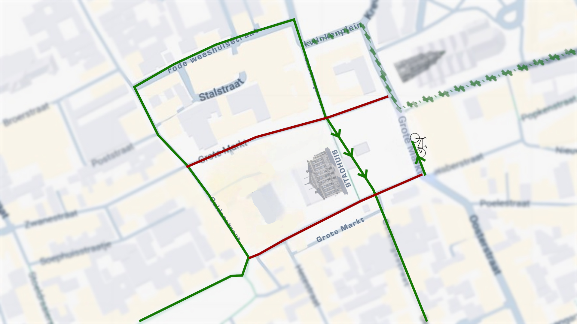 Shared spaces, voetgangersgebieden, en heel veel verkeersborden. Wat zijn de fietsverkeersregels op 