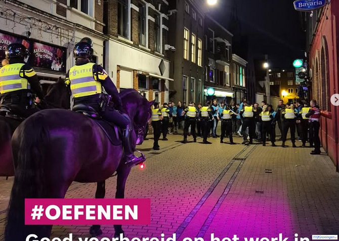 Politie oefende op conflictsituaties in binnenstad