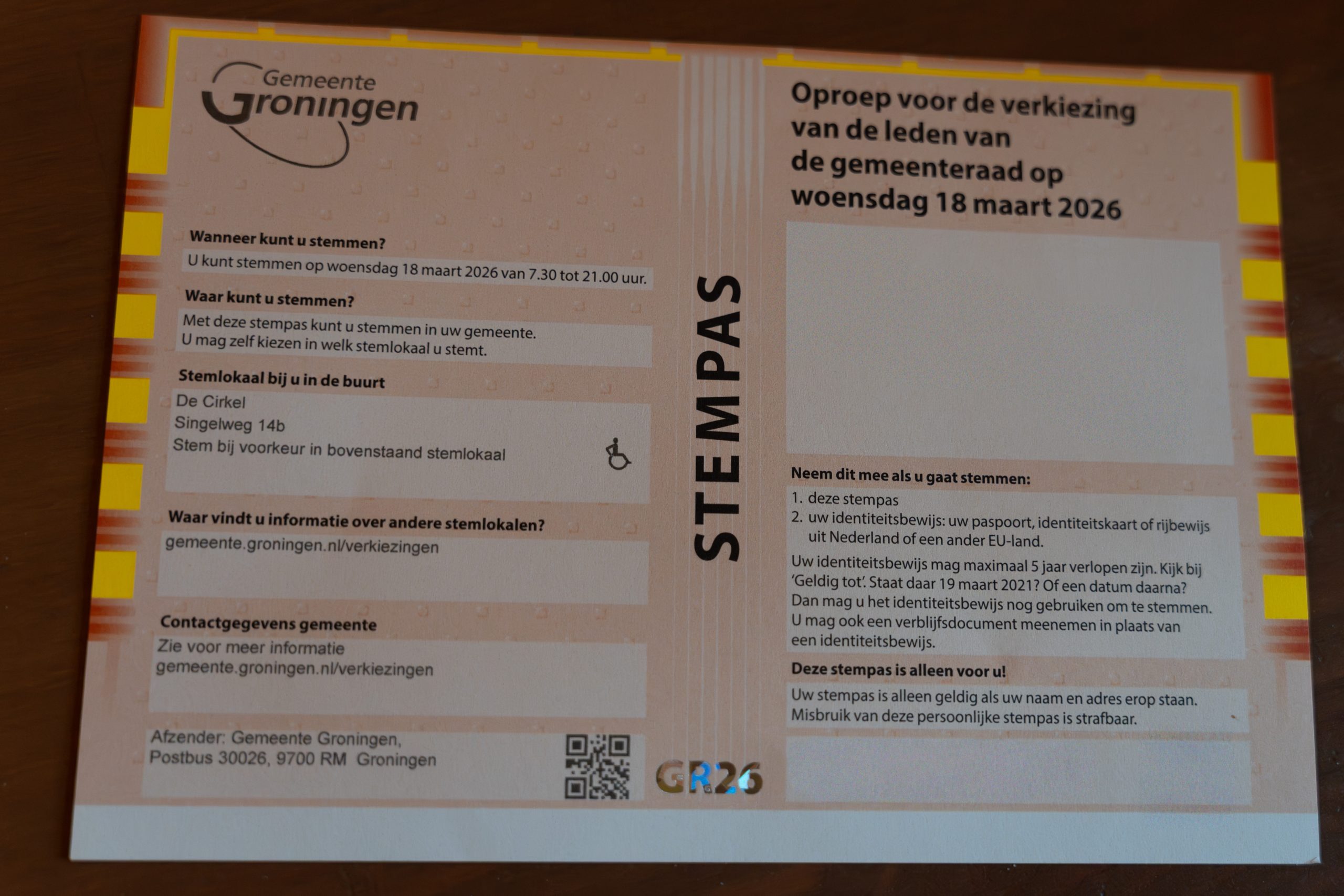 Stempassen voor gemeenteraadsverkiezingen bezorgd