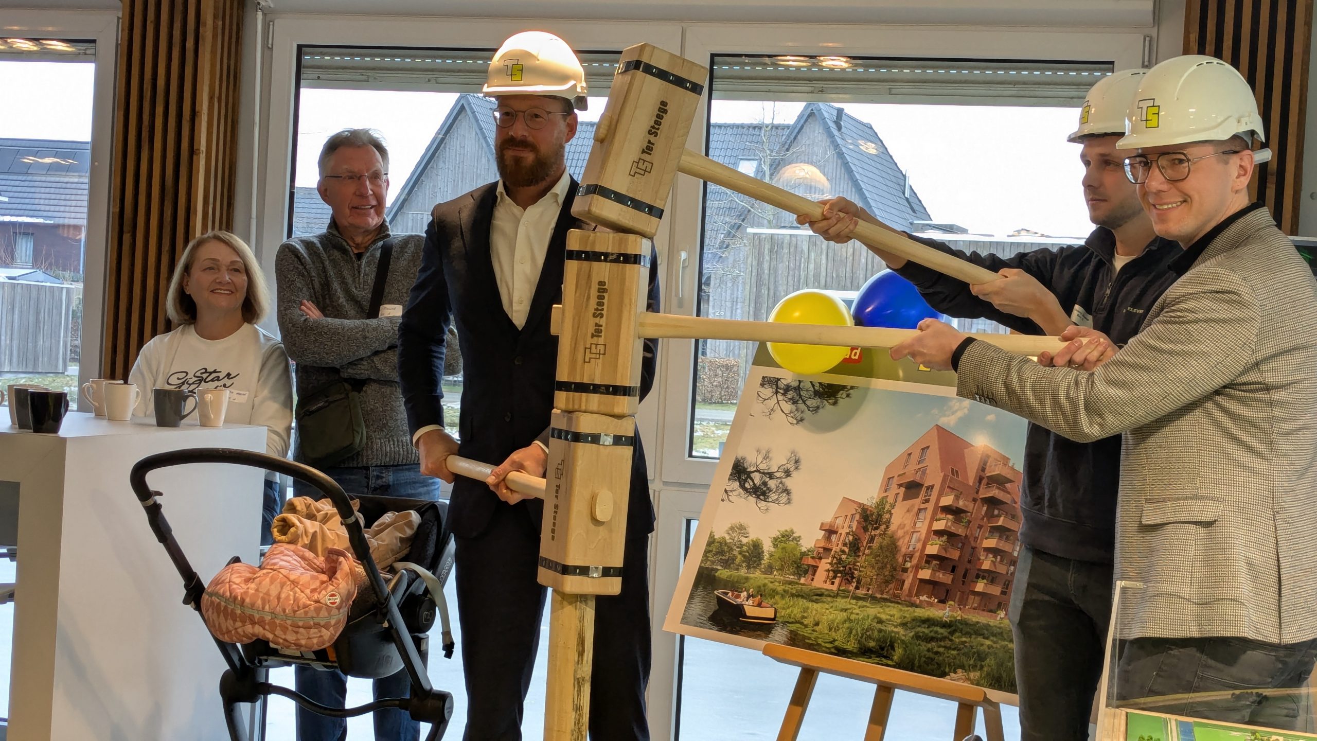 Bouw nieuw complex met 30 appartementen in Meerstad begonnen: het Baken van Meerstad