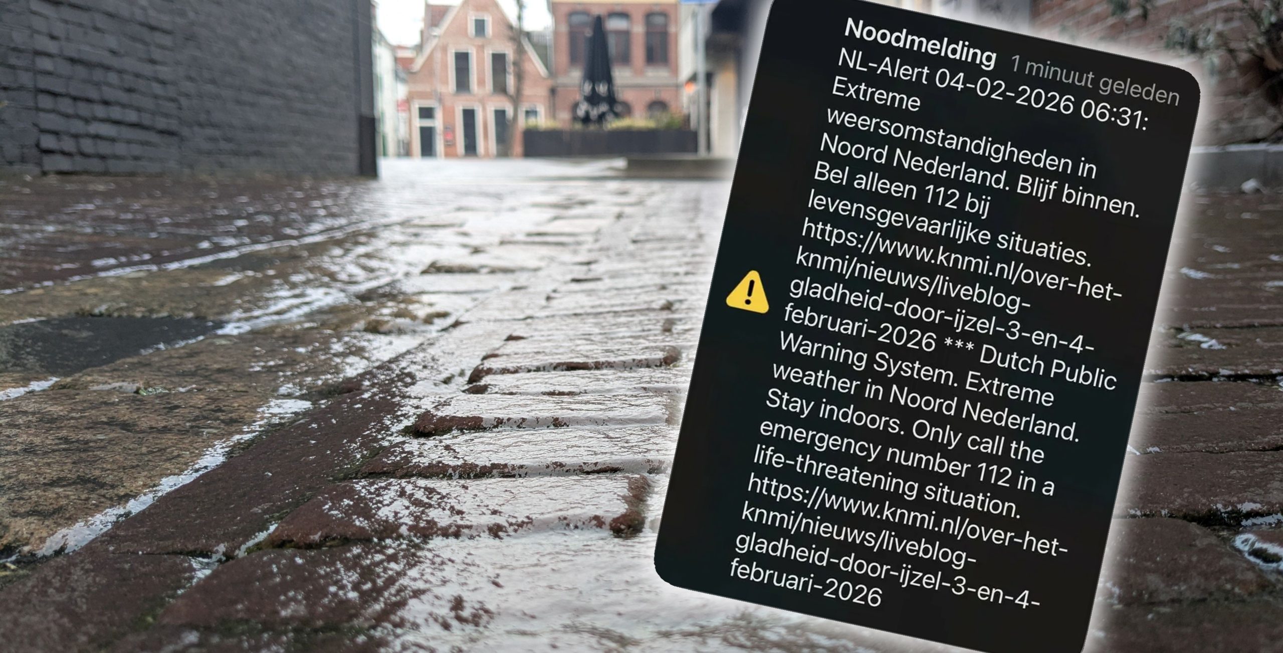 Instituut voor Publieke Veiligheid start onderzoek onder noorderlingen naar NL-Alert voor ijzel