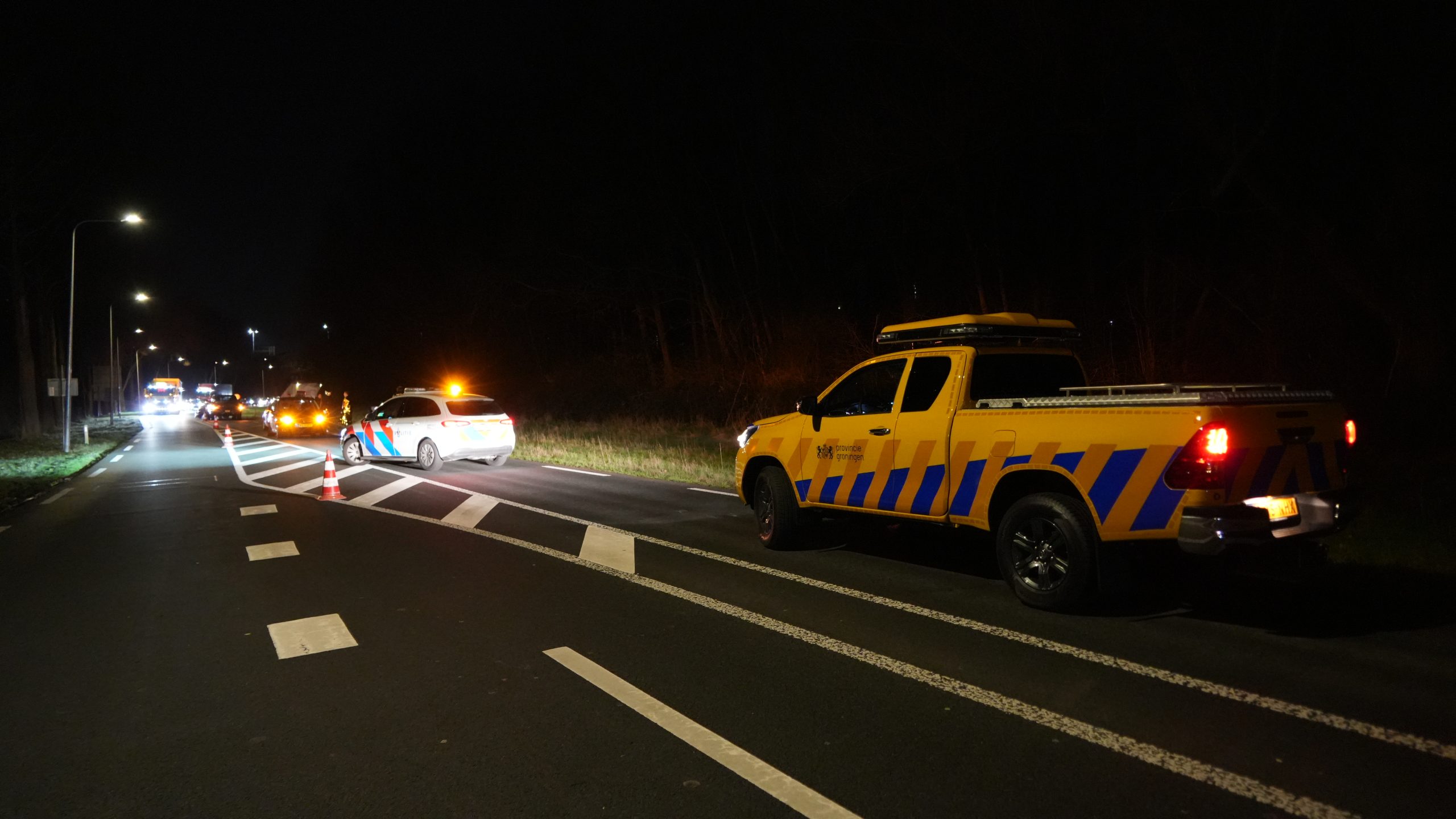 Flinke schade door botsing op N361 tussen Stad en Adorp