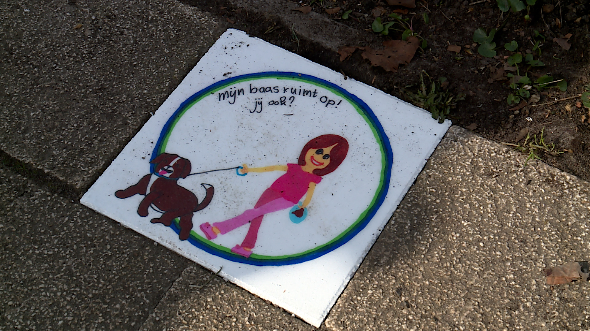 Hondenpoeptegels in Hoogkerk moeten overlast verminderen