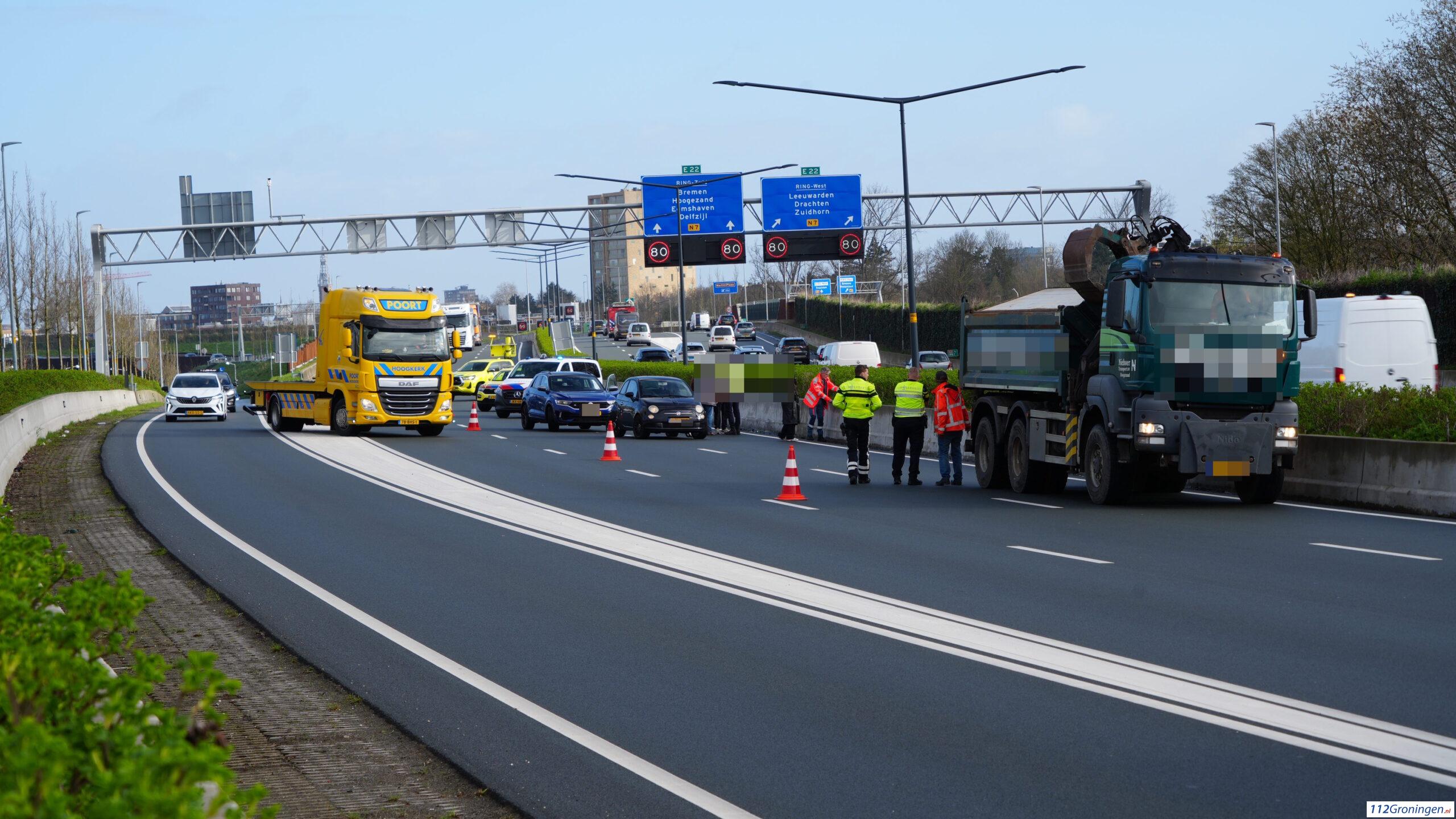 Ongeval op A28 zorgt voor file