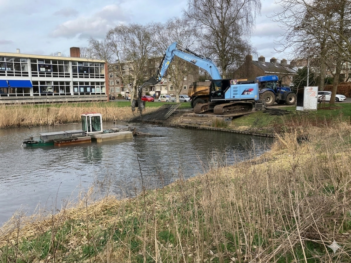 Waterschap legt baggeren vijvers in Groningen-Zuid stil vanwege nestelende watervogels