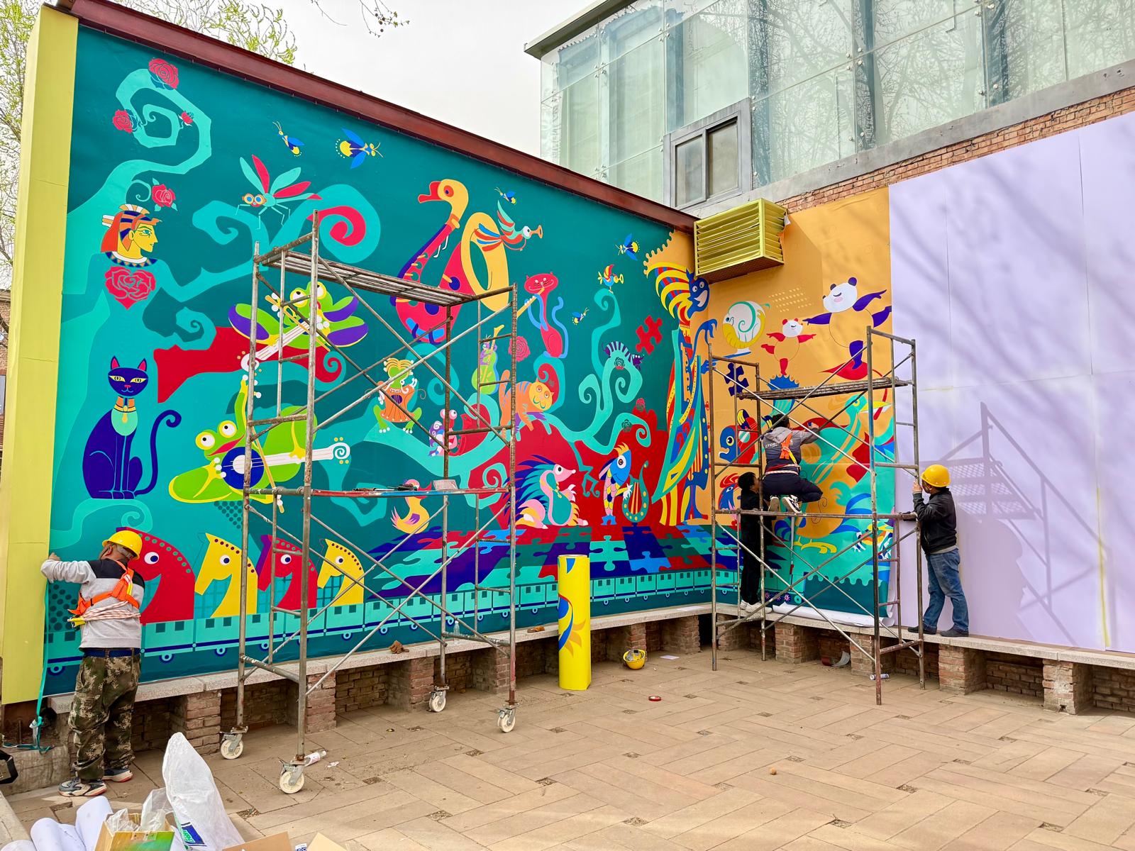 Tweelingzusje omstreden muurschildering Vechtstraat pronkt nu in Beijing