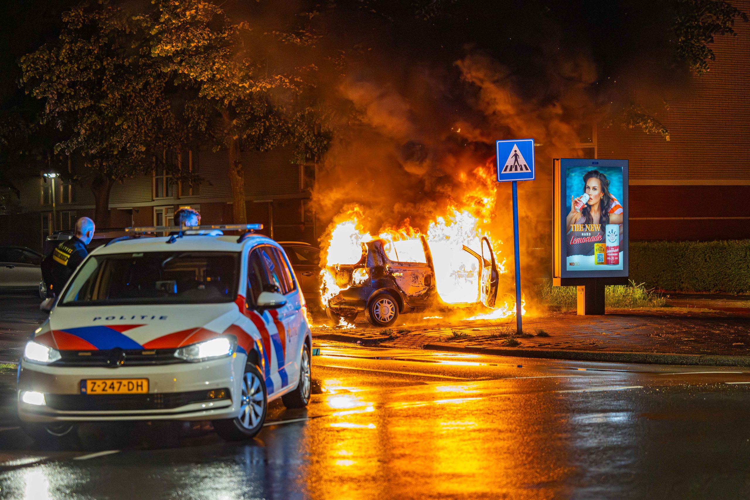 Verdachte aangehouden na forse autobrand in Corpus den Hoorn