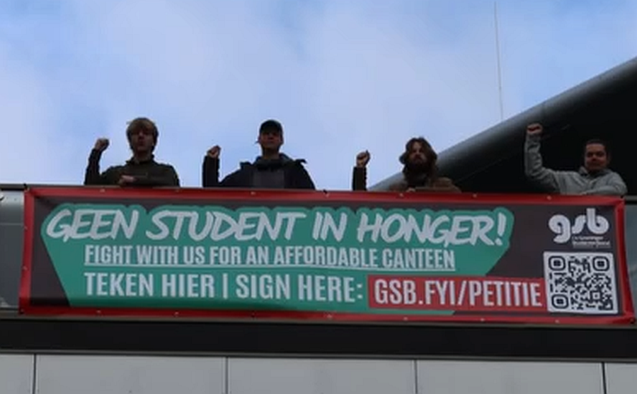 Studenten protesteren tegen hoge prijzen in kantines Zernike Campus: ‘Bijna een tientje voor een dro