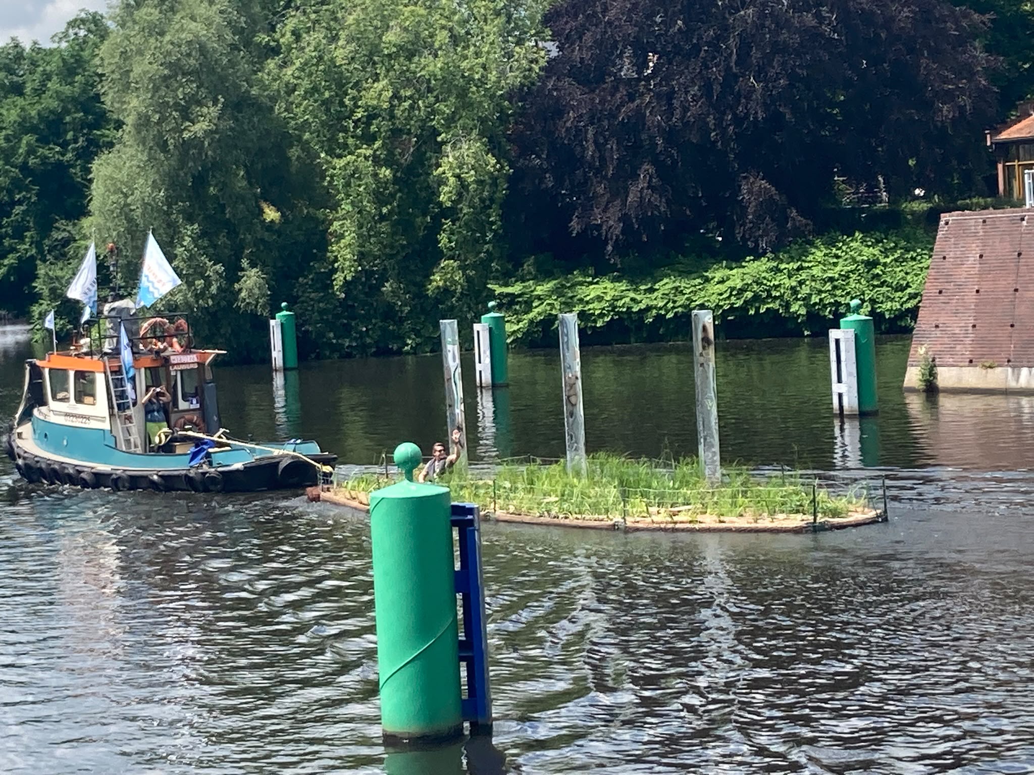 Noorderzijlvest vraagt met drijvende eiland aandacht voor afgeronde projecten