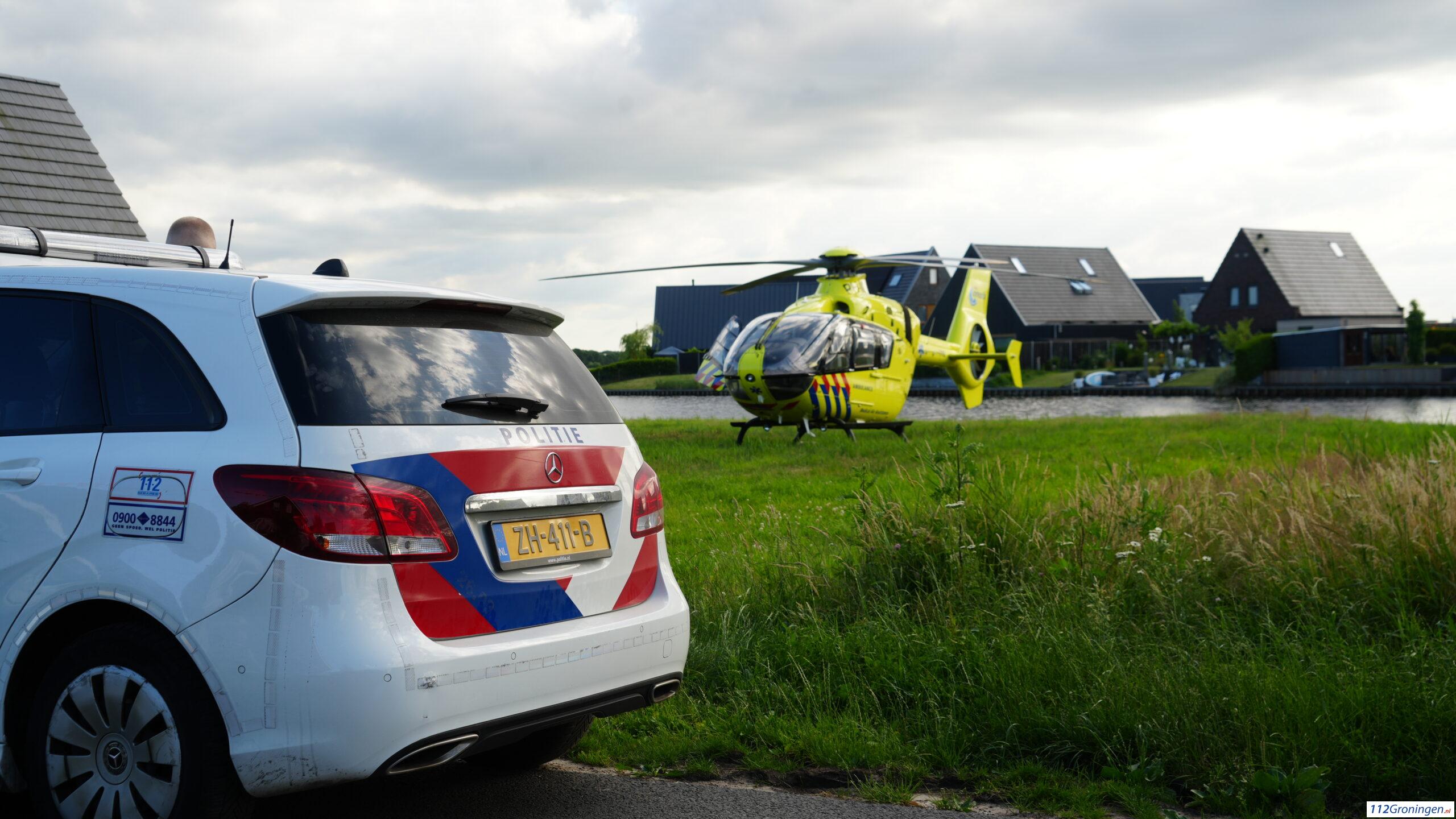 Traumahelikopter landt in Meerstad voor medische noodsituatie