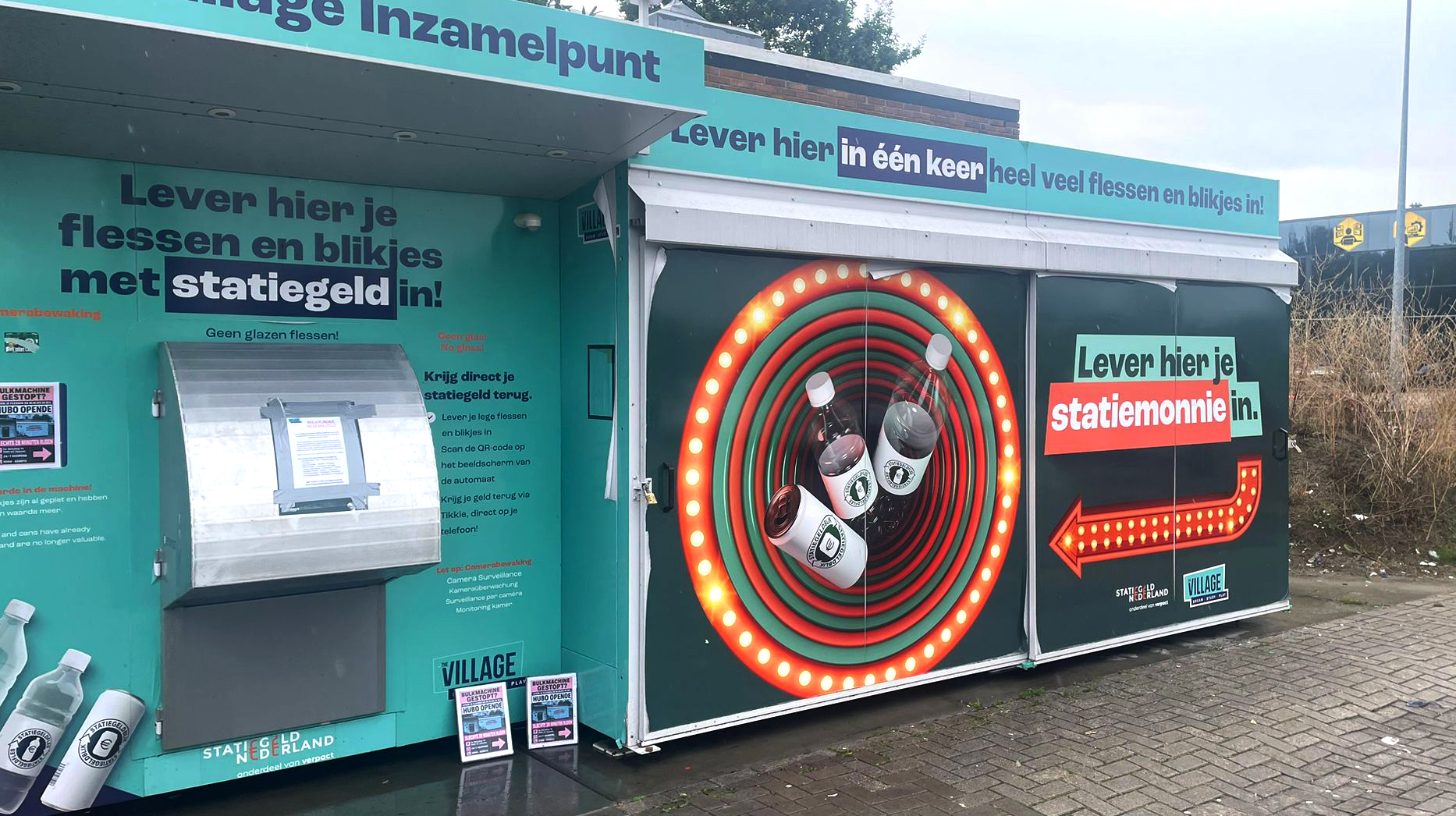 Eerste statiegeldmachine van Stad aan Peizerweg sluit na anderhalf jaar: beheerder is overlast door 