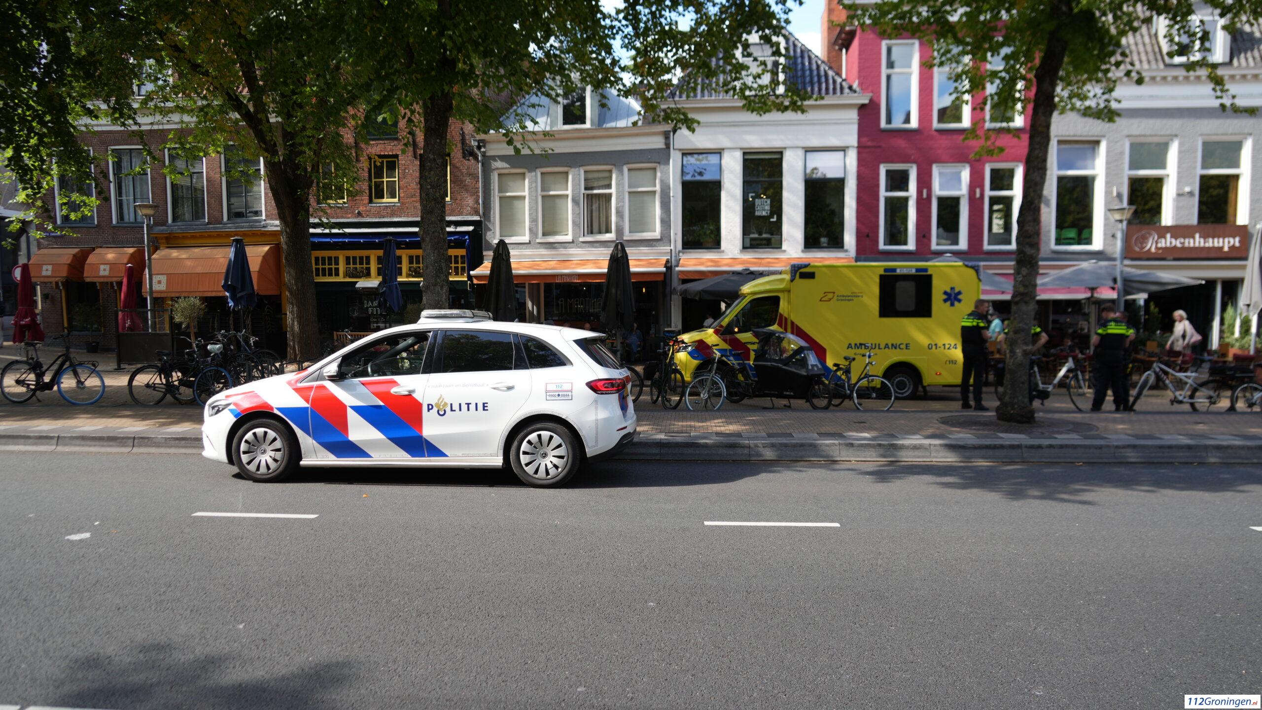 Fietser gewond bij botsing met voetganger op Gedempte Zuiderdiep