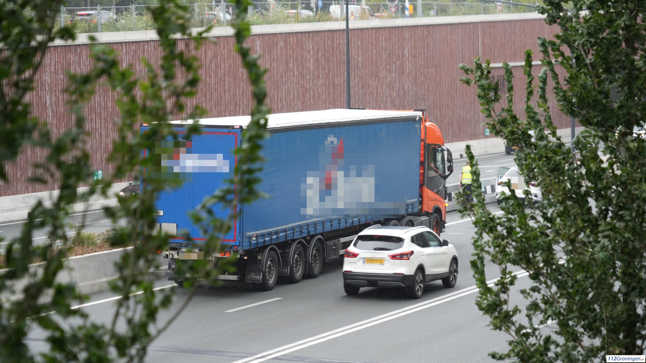 Aanrijding met vrachtwagen op ring zuid