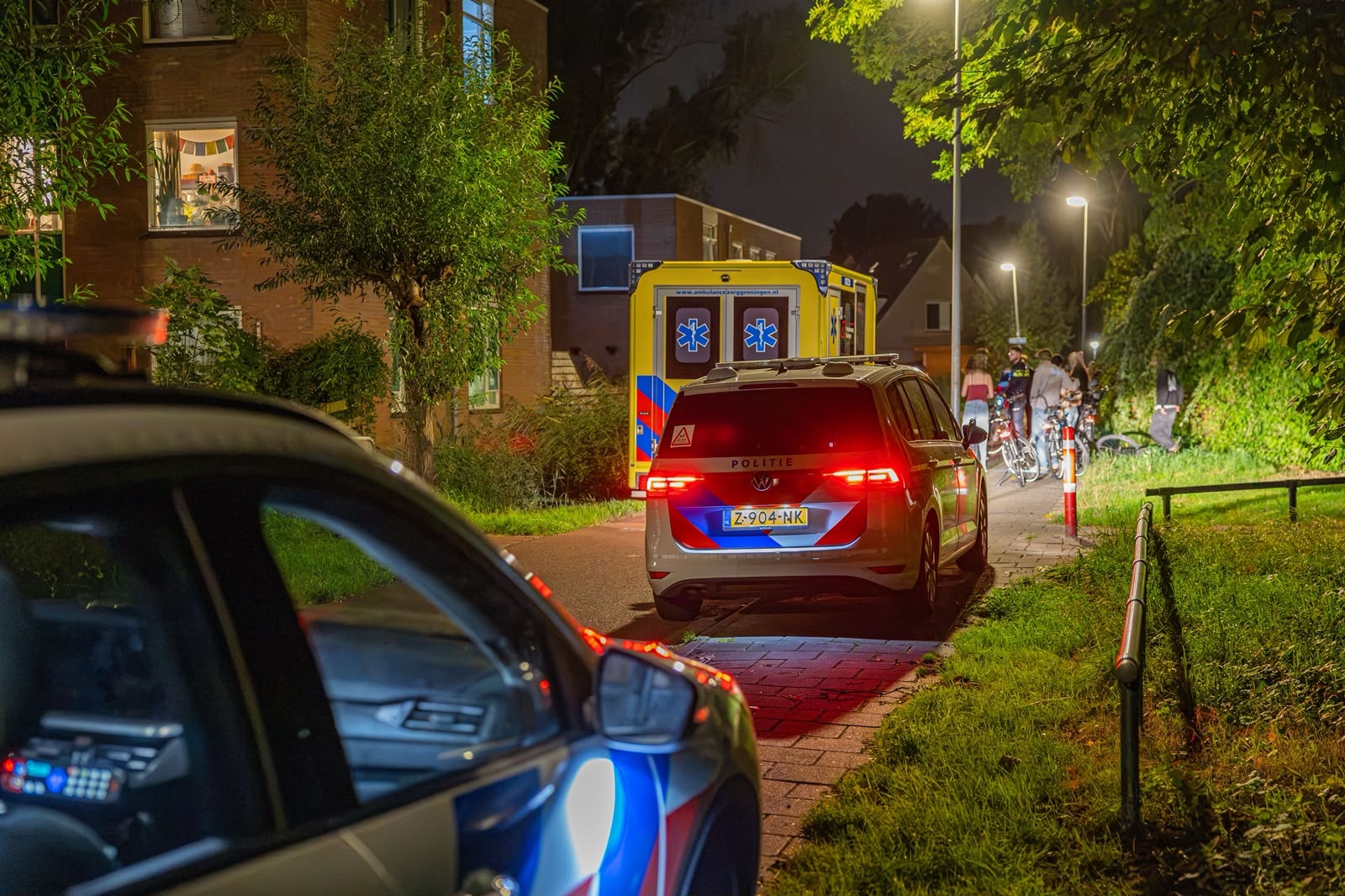 Gewonde bij botsing tussen twee fietsers op Beijumerweg